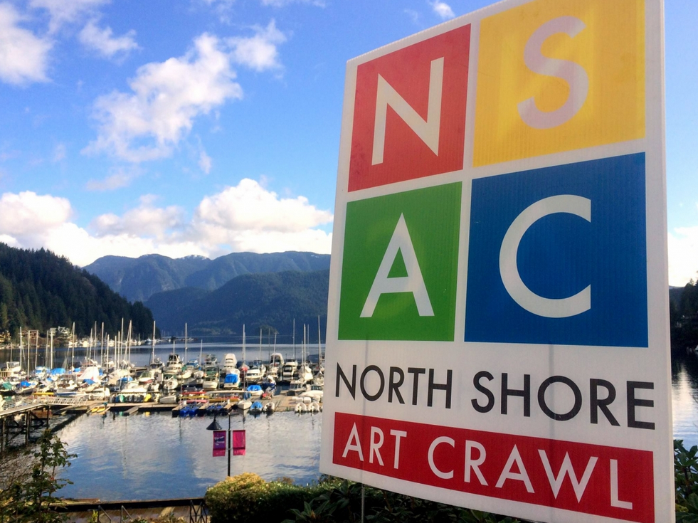 North Shore Art Crawl Sign Logo