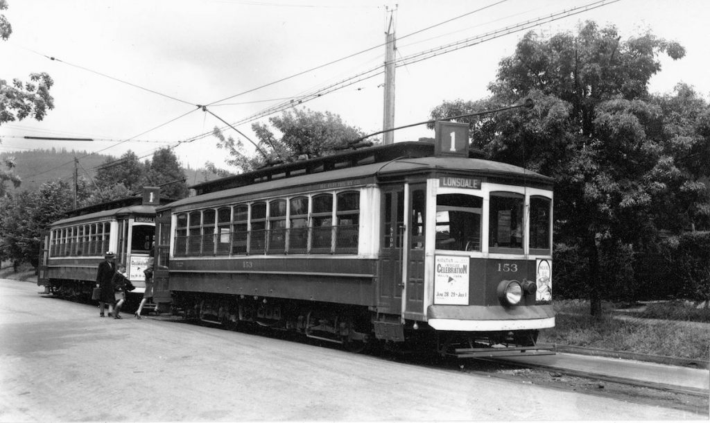 NVMA North Vancouver Museum Archives Lower Lonsdale Shipyards North Vancouver Streetcar 153