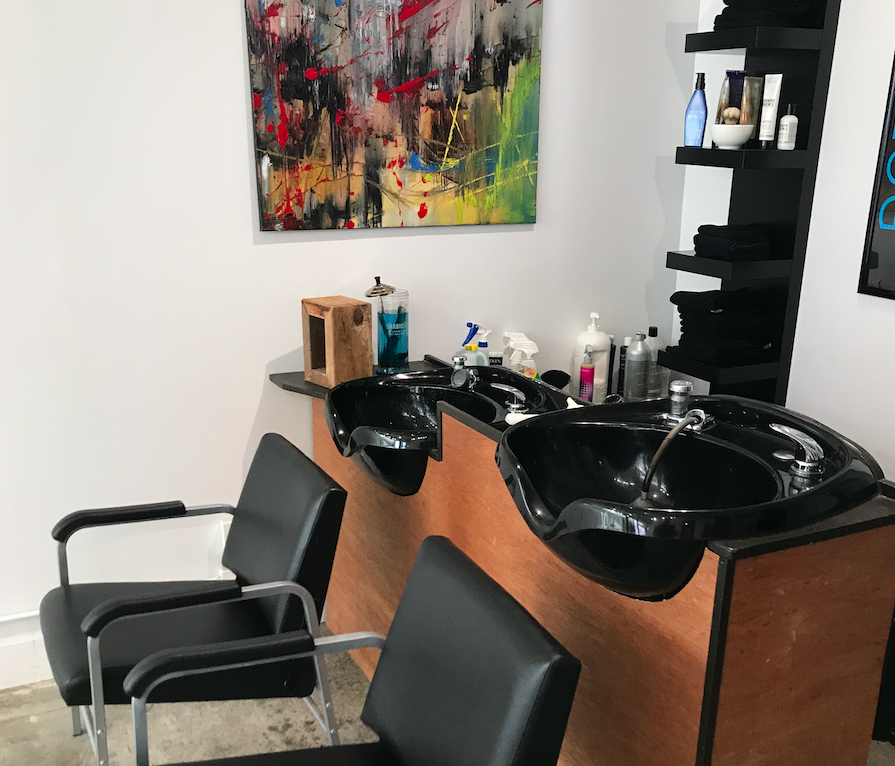 Sinks Washing Hair Salon Barber Shop Chair Rentals Job Work Central Lonsdale North Vancouver British Columbia Canada