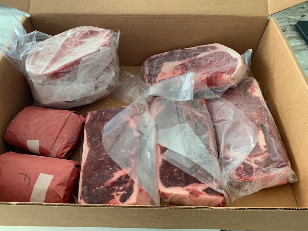Beef Meat Delivery Box in Vancouver British Columbia Canada