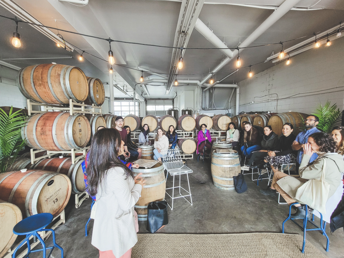 curated tastes wine tasting art viewing walking tours and art mediation in the lower lonsdale shipyards district of north vancouver british columbia canada