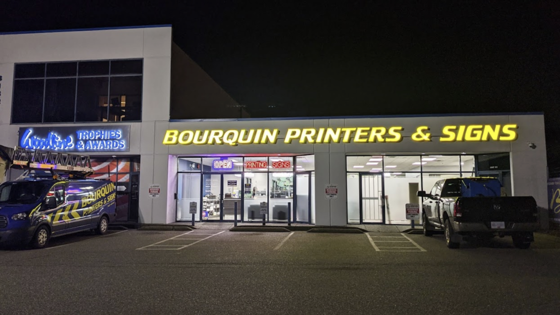 Bourquin Signs and Printing Print Shop Sign Shop in Abbotsford British Columbia Canada Serving Metro Vancouver Lower Mainland Fraser Valley Local Businesses