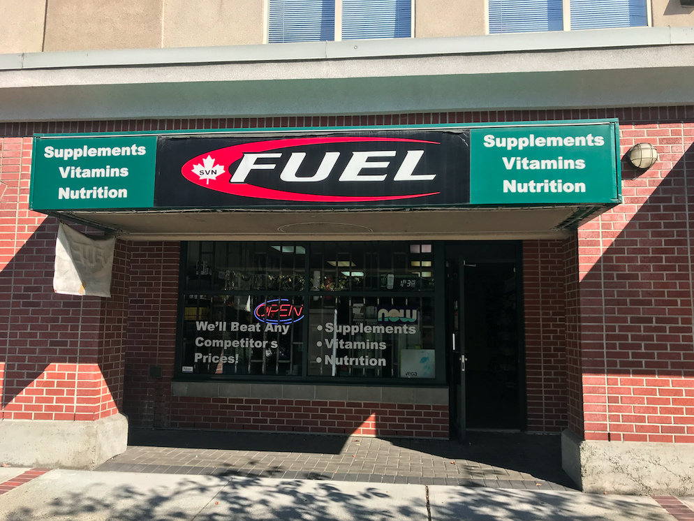 Fuel Supplements North Vancouver Storefront Photo in Lower Lonsdale