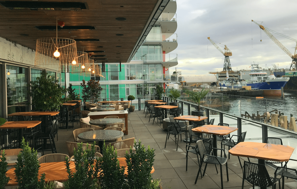 Joey Restaurant Shipyards North Vancouver Outdoor Second Floor Patio View