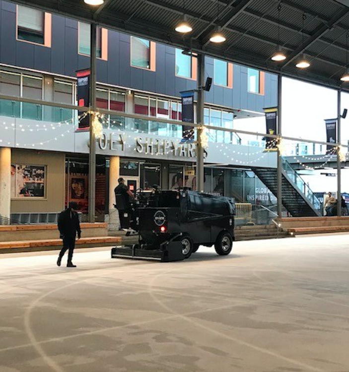 Lower Lonsdale Shipyards Skating Rink Electric Zamboni