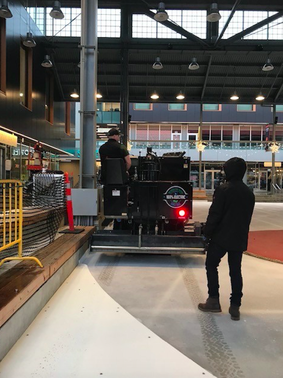 North Vancouver Shipyards Skating Rink Electric Zamboni