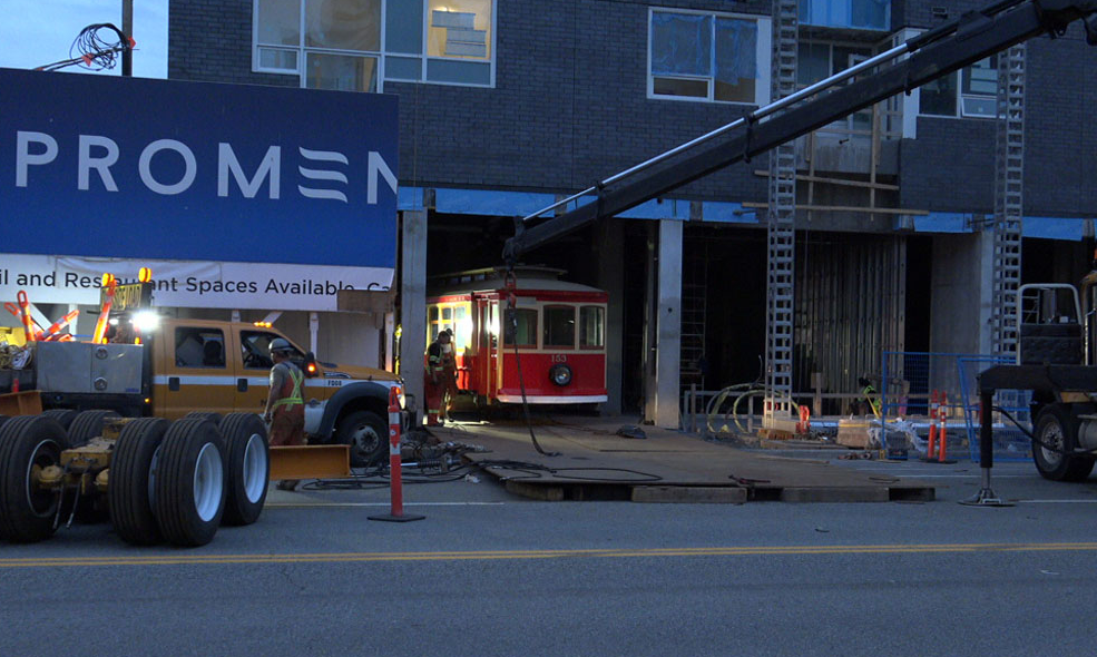 Streetcar 153 Museum Lower Lonsdale Shipyards North Vancouver