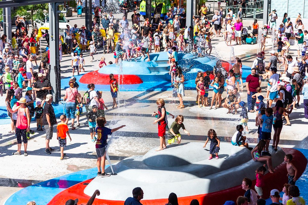 The Shipyards Water Park Splash Zone Lower Lonsdale North Vancouver