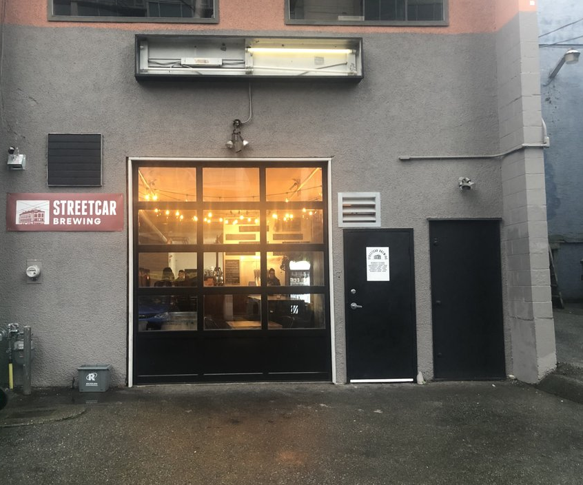 Streetcar Brewing storefront outside venue Lower Lonsdale North Vancouver