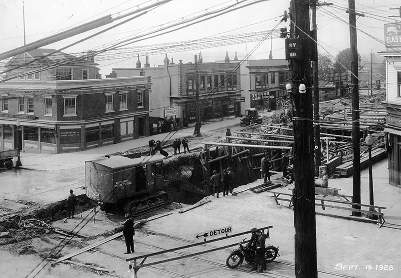 NVMA North Vancouver Museum Archives Lower Lonsdale Shipyards North Vancouver Underground Railway Tunnel