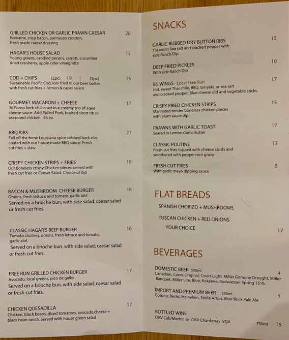 Sailor Hagar's Brew Pub Delivery Takeout Menu