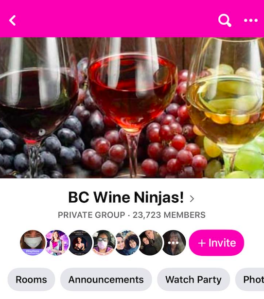 BC Wine Ninjas Facebook Group Canada 34656