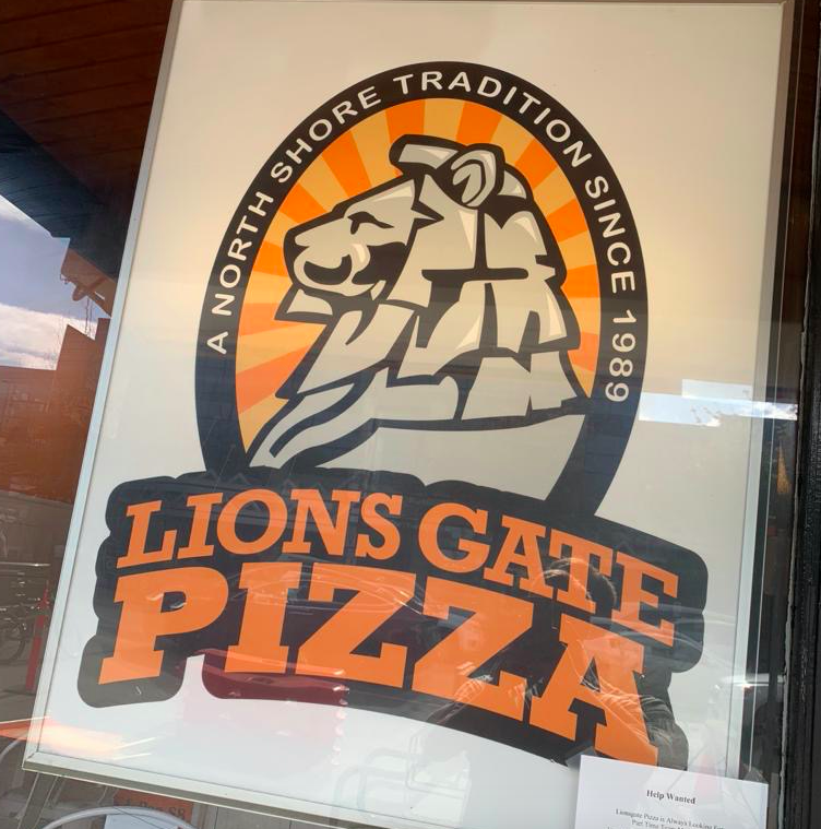 Lionsgate Pizza Central Lonsdale Avenue North Vancouver British Columbia Canada Logo