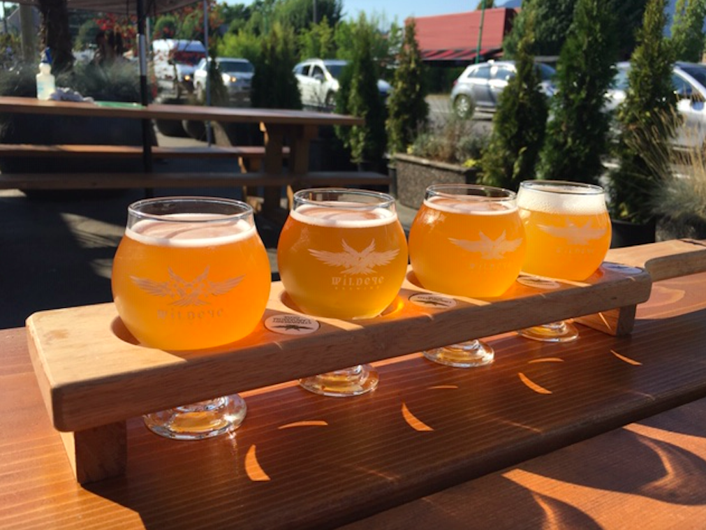 Flights of Beer Tasting Room Wildeye Brewing North Vancouver British Columbia Canada