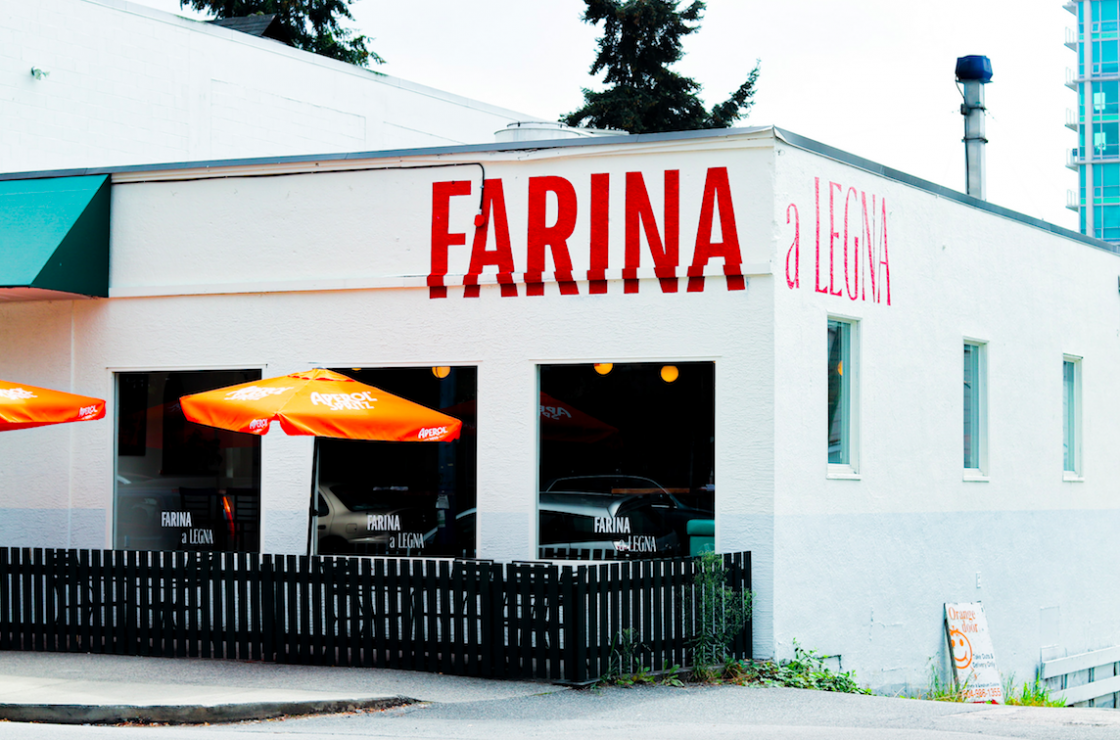 Farina a Legna Pizza Pasta Restaurant Takeout Delivery Happy Hour Lower Lonsdale Shipyards North Vancouver British Columbia Canada
