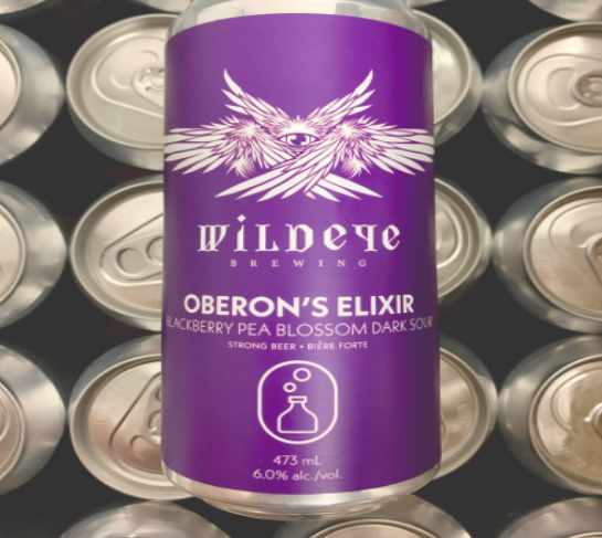Wildeye Brewing Oberons Elixir Blackberry Pea Blossom Dark Sour