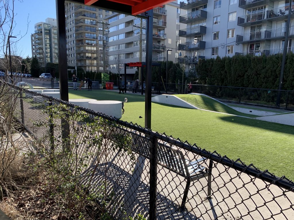 off leash fenced in dog park near by central lonsdale avenue in the city of north vancouver british columbia canada 43827