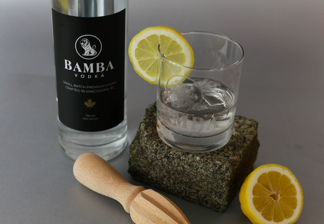 Bamba Craft Vodka Locally Made in North Vancouver British Columbia Canada with 100 Percent Organic Corn