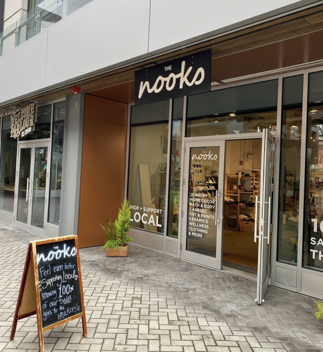 the nooks north vancouver locally made artisan craft retail store and business incubator opens at the shipyards district in lower lonsdale british columbia canada
