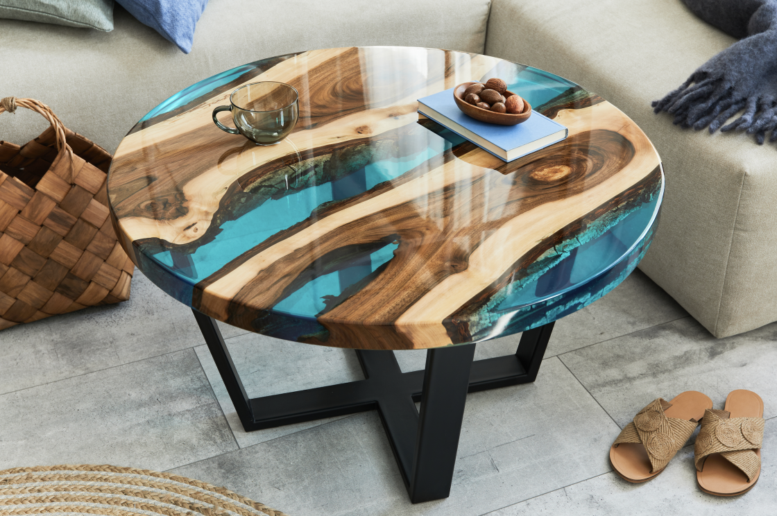 custom hand made live edge wood slab epoxy tables created at chilliwack epoxy tables in fraser valley british columbia canada